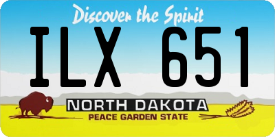 ND license plate ILX651