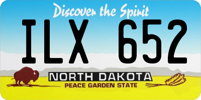 ND license plate ILX652