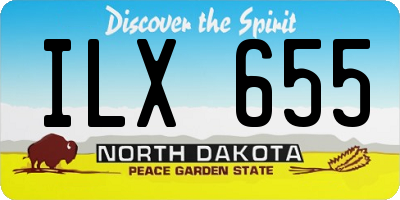 ND license plate ILX655