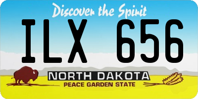 ND license plate ILX656