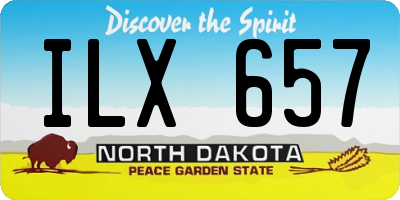 ND license plate ILX657