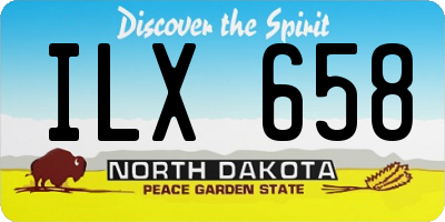 ND license plate ILX658