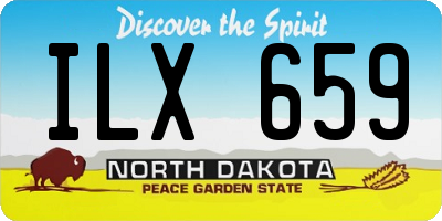 ND license plate ILX659