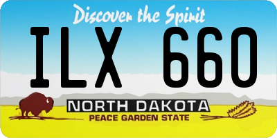 ND license plate ILX660