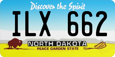 ND license plate ILX662