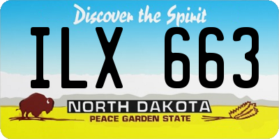 ND license plate ILX663
