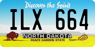 ND license plate ILX664
