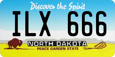 ND license plate ILX666