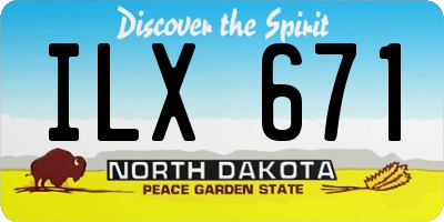 ND license plate ILX671