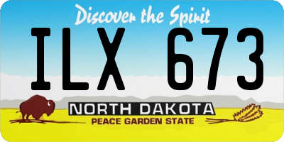 ND license plate ILX673