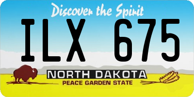 ND license plate ILX675