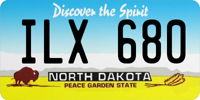 ND license plate ILX680