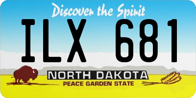 ND license plate ILX681