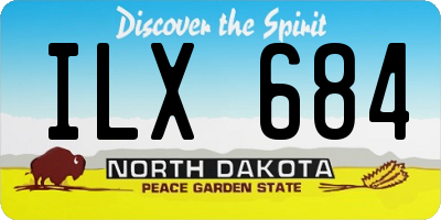 ND license plate ILX684
