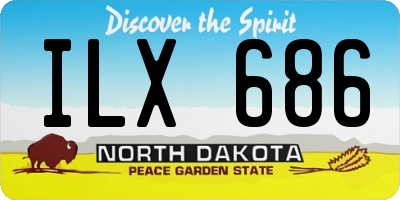 ND license plate ILX686