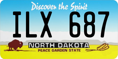 ND license plate ILX687