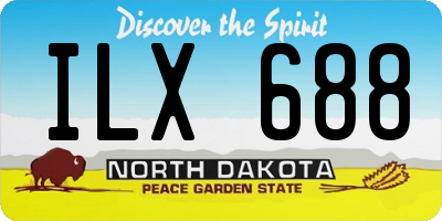 ND license plate ILX688