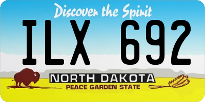 ND license plate ILX692