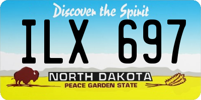 ND license plate ILX697