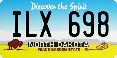 ND license plate ILX698