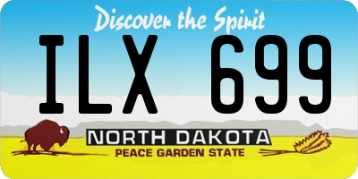 ND license plate ILX699