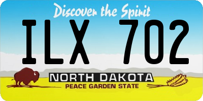 ND license plate ILX702