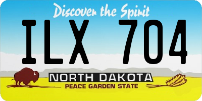 ND license plate ILX704