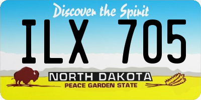 ND license plate ILX705