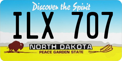 ND license plate ILX707