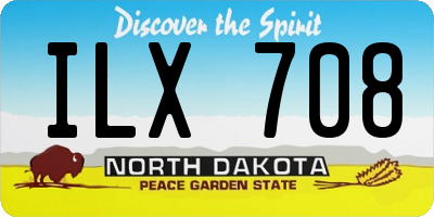 ND license plate ILX708