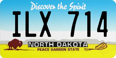 ND license plate ILX714