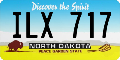 ND license plate ILX717