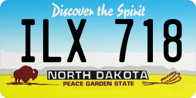 ND license plate ILX718