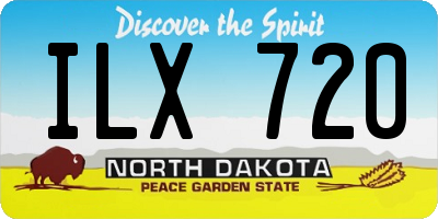 ND license plate ILX720