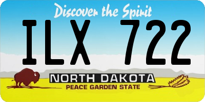 ND license plate ILX722
