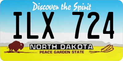ND license plate ILX724