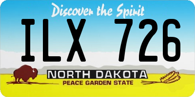 ND license plate ILX726