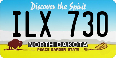 ND license plate ILX730