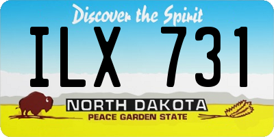 ND license plate ILX731