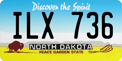 ND license plate ILX736