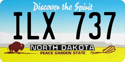 ND license plate ILX737