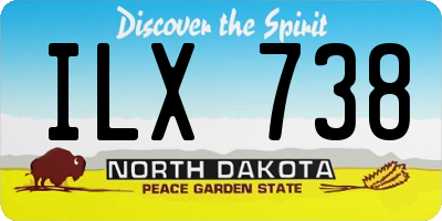 ND license plate ILX738