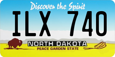 ND license plate ILX740