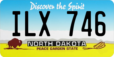 ND license plate ILX746