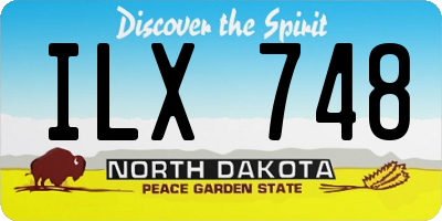 ND license plate ILX748