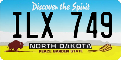 ND license plate ILX749