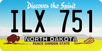 ND license plate ILX751