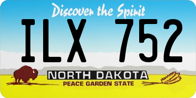 ND license plate ILX752