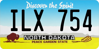 ND license plate ILX754