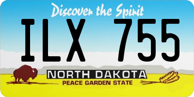 ND license plate ILX755